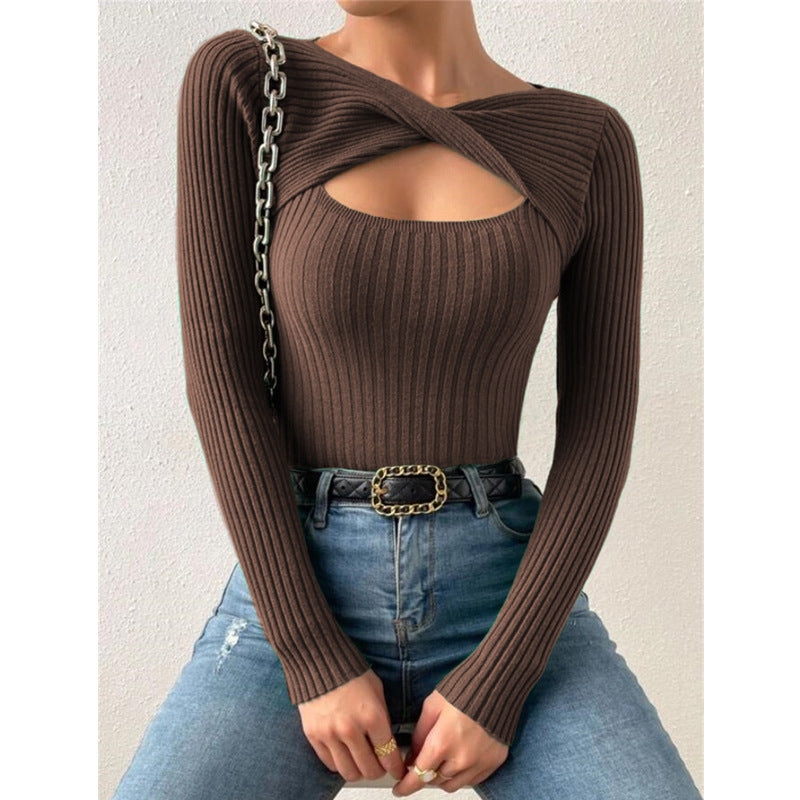 Hohlstrick-Pullover mit Asymmetrischem Schnitt – Trend Edition